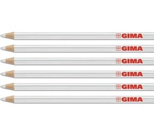 Δερματολογικά μολύβια λευκά Gima - 6 τμχ